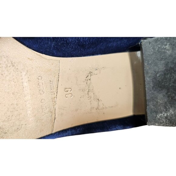 Nicholas Kirkwood velvet blue pointed toe faux pearls flats shoes EU39 US8.5 - Picture 8 of 11